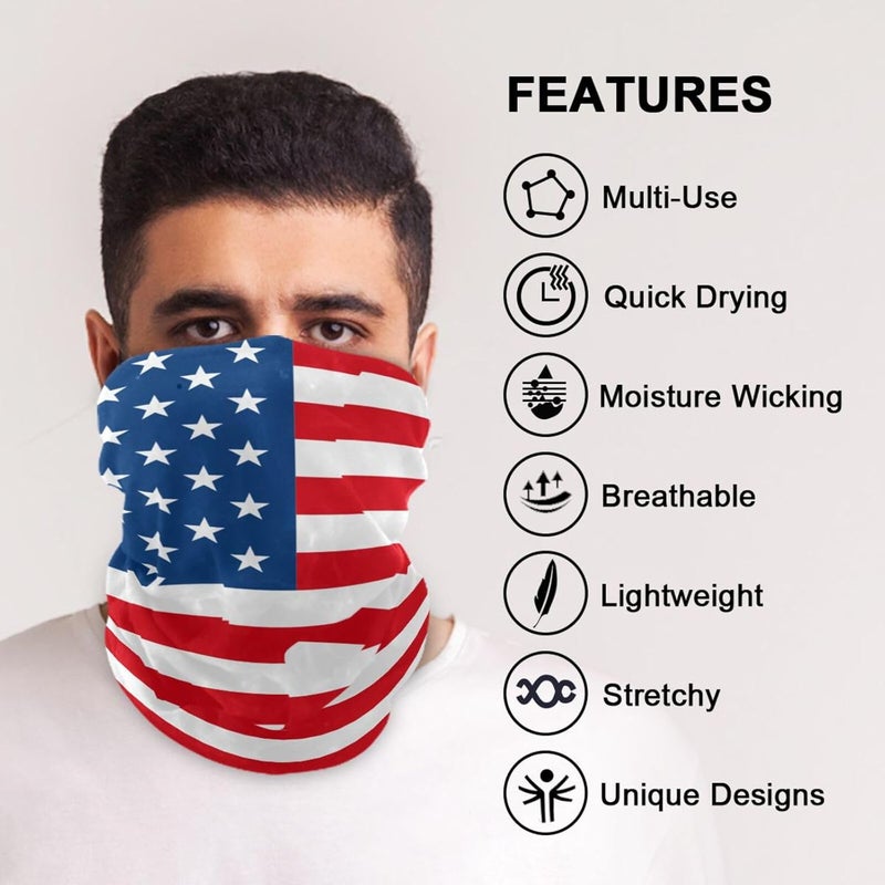 YQLROO Bandana Seamless Neck Gaiter Headwrap Balaclava Headband Headwear for Men and Women - Image 5
